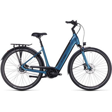 CUBE SUPREME HYBRID EXC 500 WAVE Electric City Bike Blue 2023 0